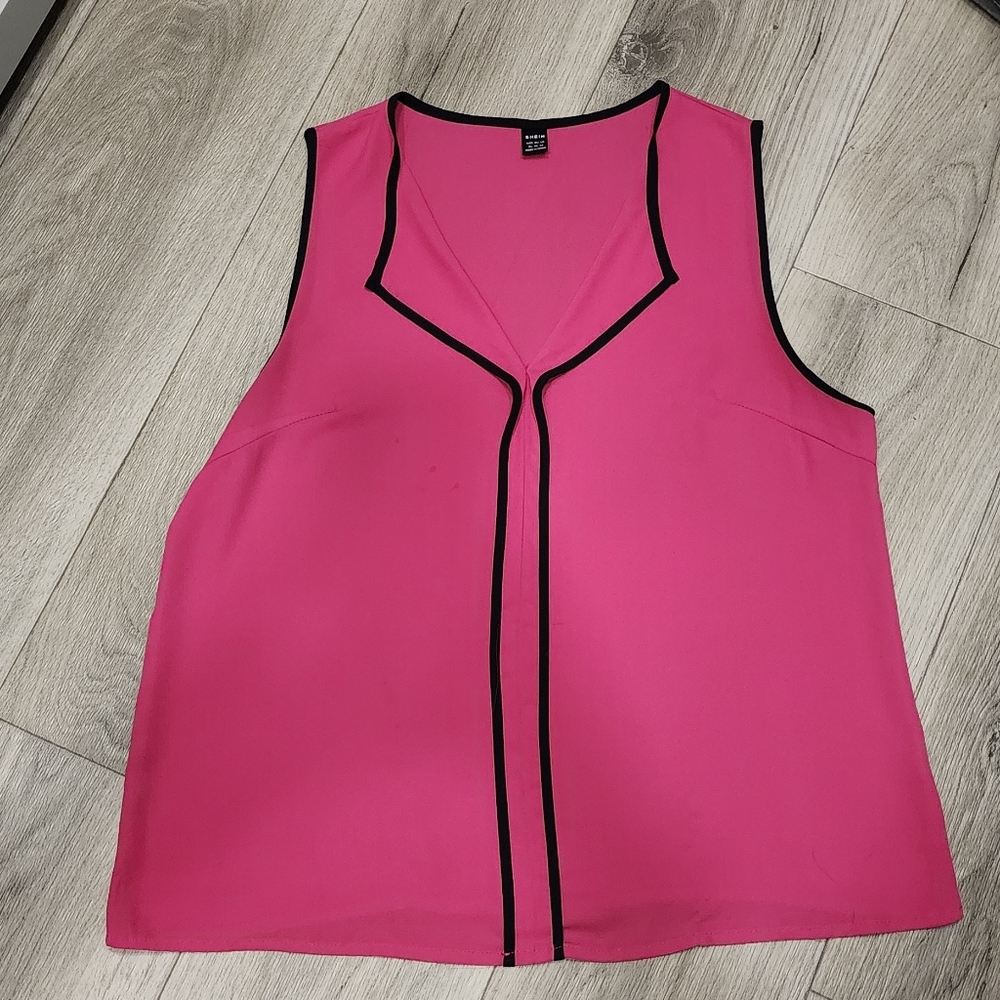 Women's Pink Sleeveless Top